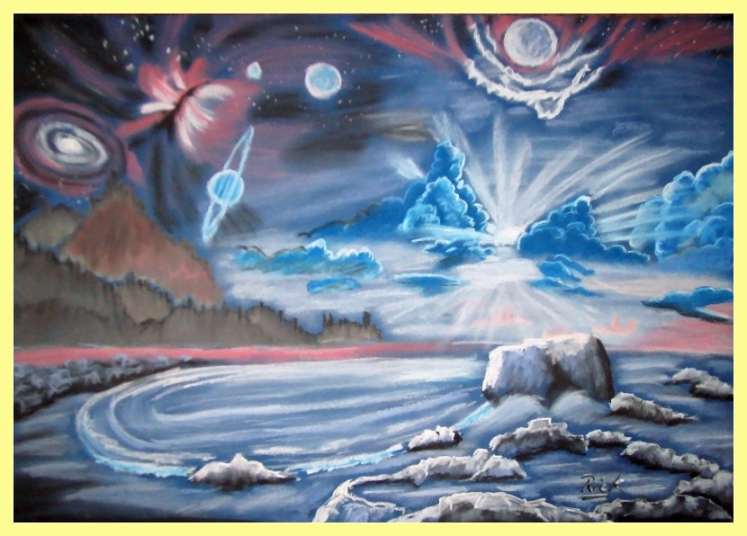 Science fiction - Malerin Petra Rick 2004 - Pastell